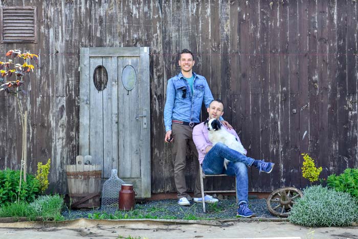 Rodinné foto ze zahrádky