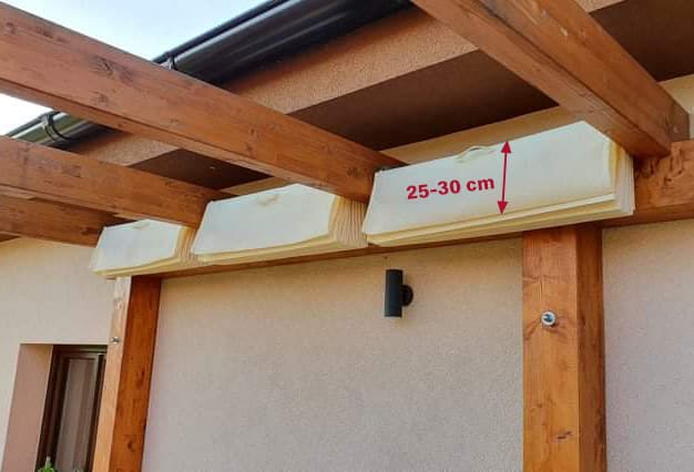 výška složeného baldachýnu